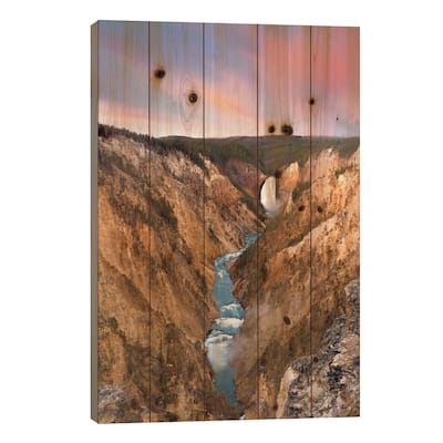 Lower Yellowstone Falls, Yellowstone National Park, Wyoming IV Print On Wood by Tim Fitzharris - Multi-Color