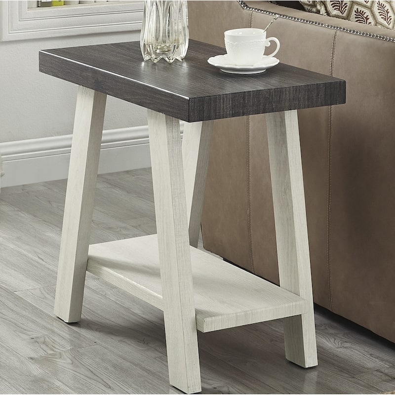 Contemporary Wood Shelf Side Table