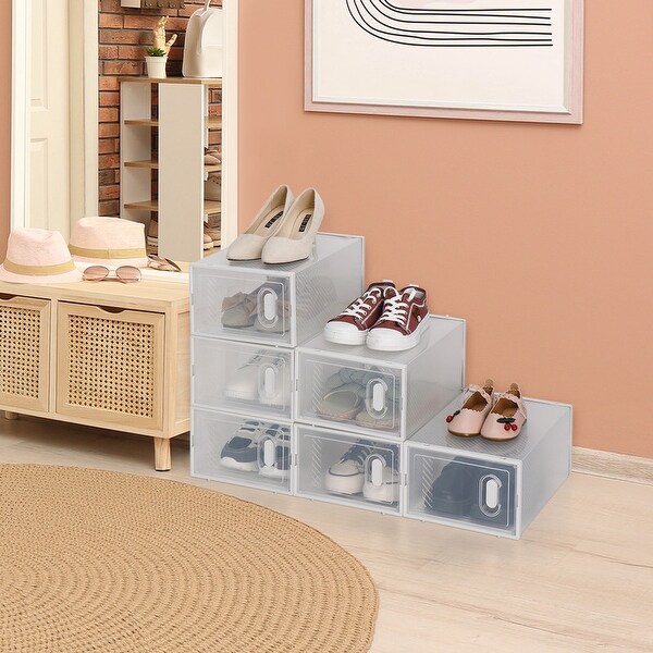 Shoe storage boxes btmway clear plastic stackable shoe storage cabinet discount