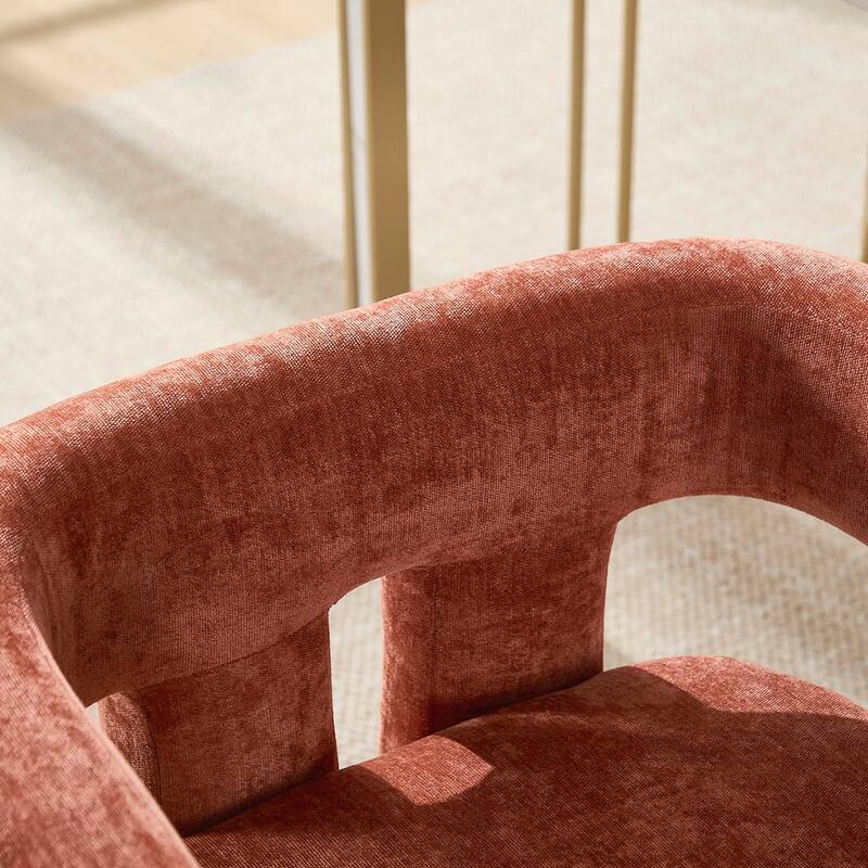 2PCS Barrel Chenille Side Chair