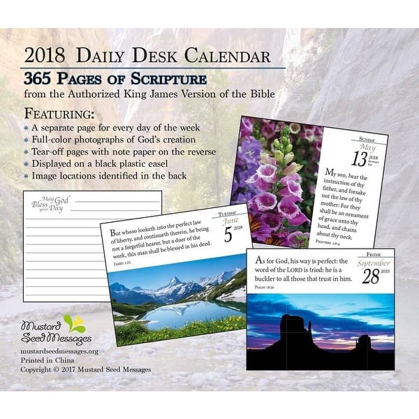Shop 2018 Bible Verse For The Day Calendar 365 Page Daily