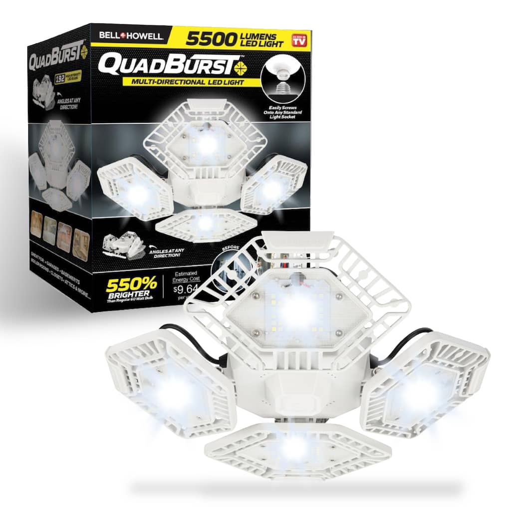 Bell + Howell Quadburst 5500 Lumens Multi-Directional  LED White Ceiling Light