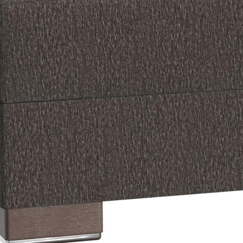 HomeRoots 52" Dark Gray and Brown Chenille Tufted Storage Ottoman