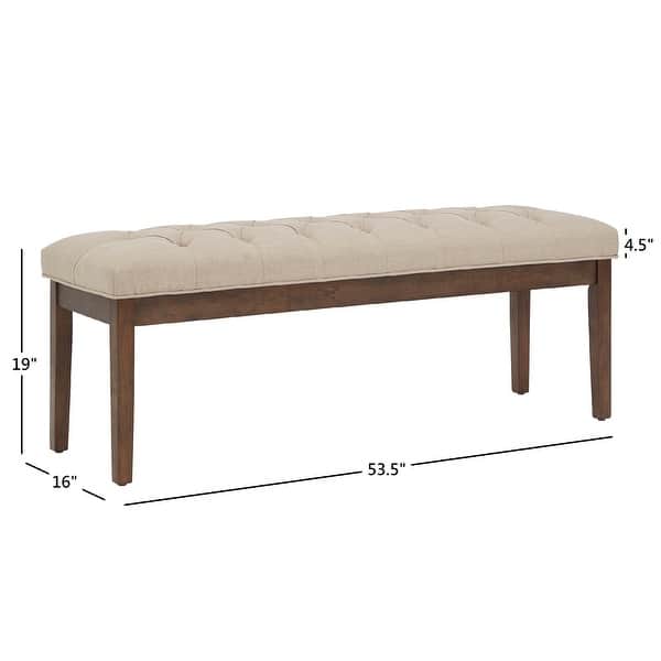 Benchwright Premium Tufted Reclaimed 52-inch Upholstered Bench by ...