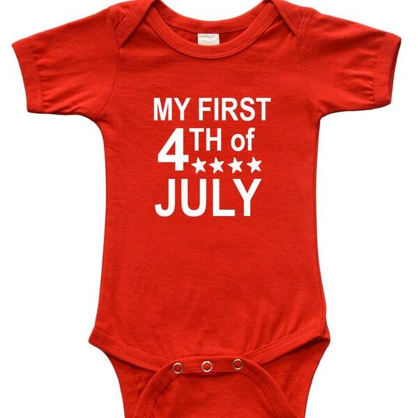 Shop Pandoratees Infant Bodysuit Mt First 4th Of July On Sale