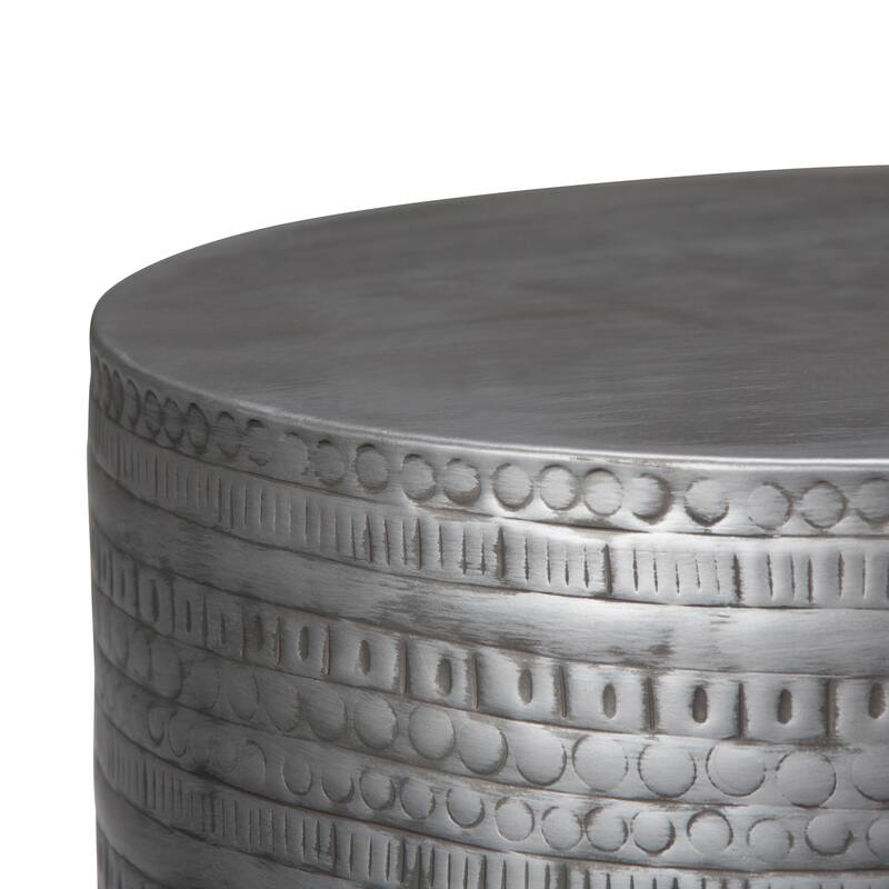 WYNDENHALL Jean 15" Wide Tribal Pattern Metal Accent Table & Assembled - 15"w x 15" d x 20" h