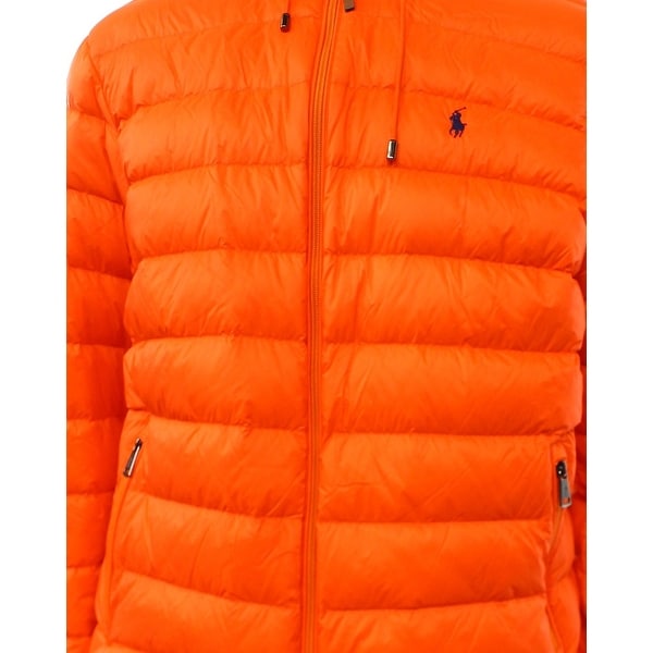 ralph lauren orange puffer jacket