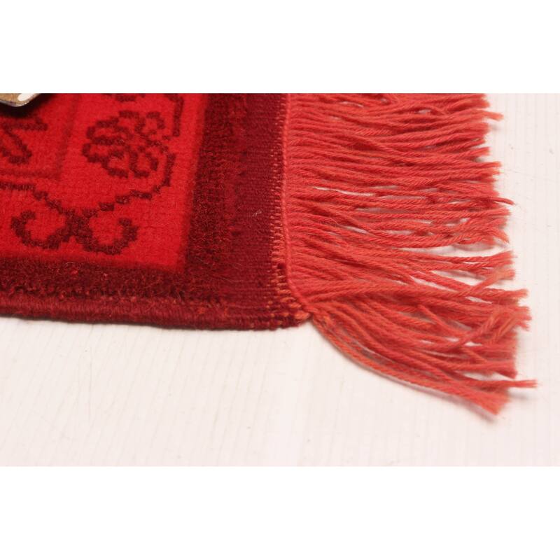ECARPETGALLERY Hand-knotted Color Transition Light Red Wool Rug - 6'6 x 9'6