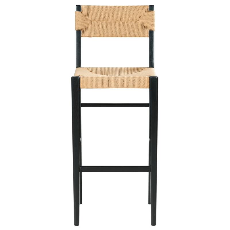 SAFAVIEH Couture Cody Rattan Barstool - 17"W x 20"D x 43"H