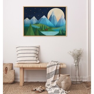 Kate And Laurel Sylvie Mountains Bear Lake Canvas By Carey Copeland 