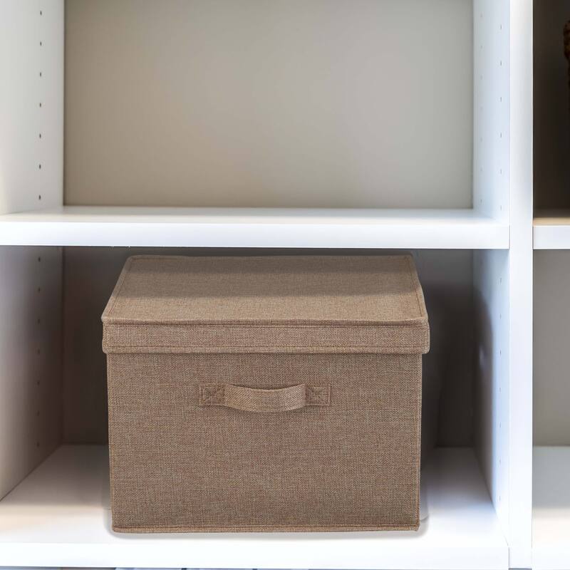 Household Essentials Square KD Storage Box with Lid, Set of 2