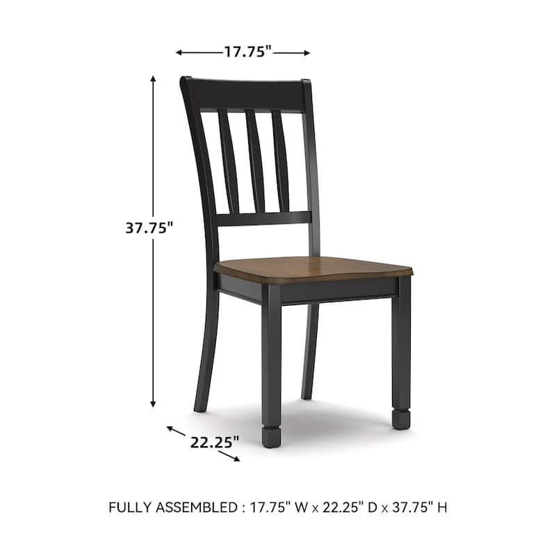 Signature Design by Ashley Owingsville Brown and Black Dining Chairs (Set of 2)
