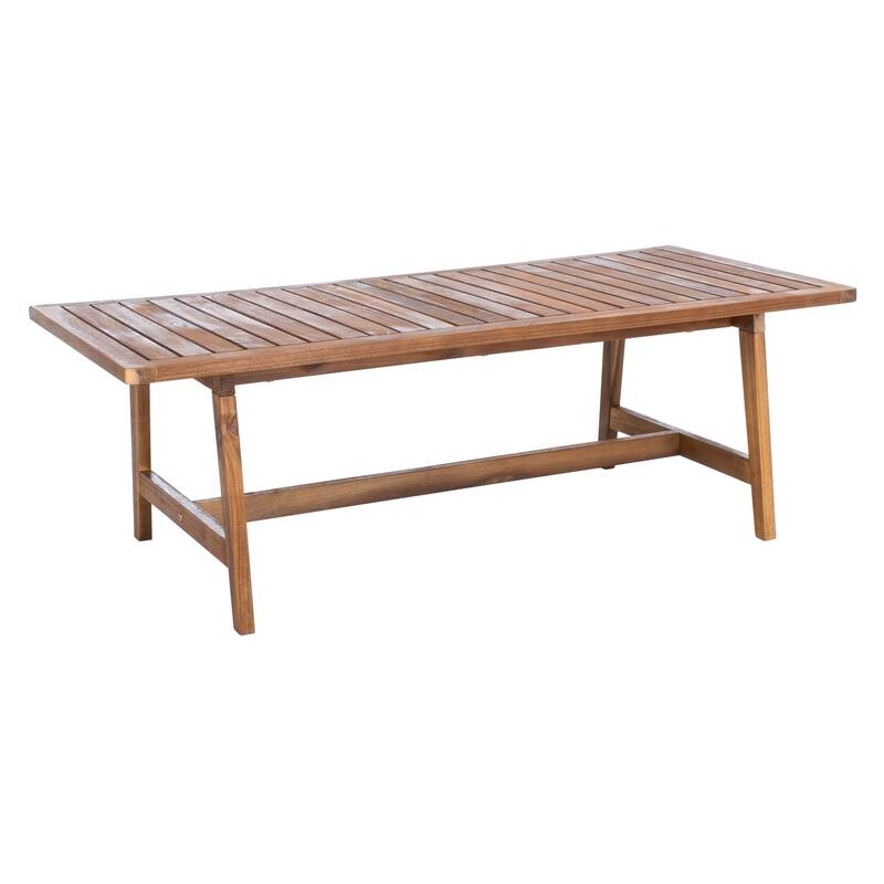 SAFAVIEH Outdoor Tuong 5-Piece Acacia Wood Coffee Set - 27Wx48Dx26H