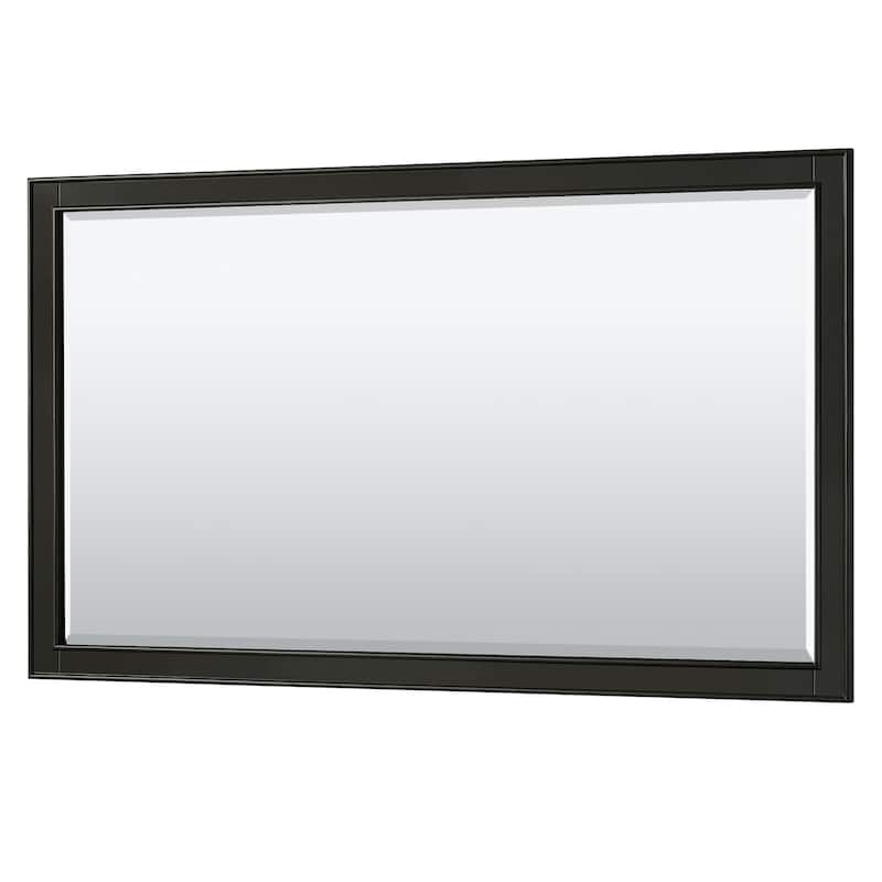 Deborah 60-inch Dark Espresso Double Vanity Cabinet, 58-inch Mirror