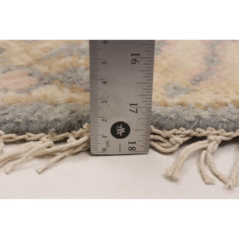 ECARPETGALLERY Hand-knotted Royal Oushak Grey Wool Rug - 4'1 x 4'1