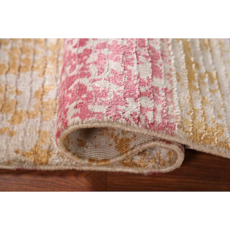 Contemporary Abstract Oriental Foyer Rug Hand-Knotted Wool Carpet - 2'0"x 3'0"