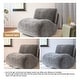 preview thumbnail 36 of 54, 33'' W Swivel Armless Sponge Filling Bean Bag Accent Chair Lounger