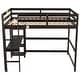 preview thumbnail 31 of 91, Modern Solid Wood Loft Bed with Built-in Desk, Safety Ladder