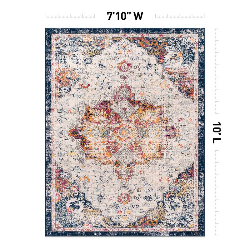 World Rug Gallery Caen Bohemian Medallion Area Rug