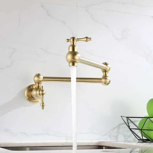 Folding Bathroom/Kitchen Faucet,Pot Filler Faucet Wall Mount ...