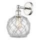 Option Polished Nickel / Clear Glass with White Rope