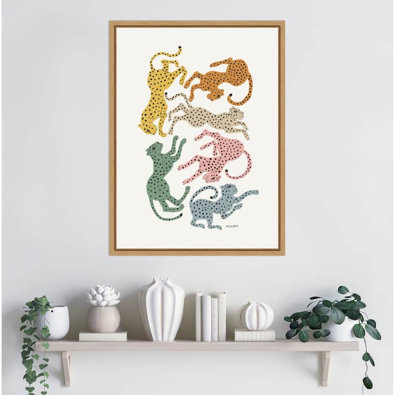 Colorful Cheetahs by Megan Galante Framed Canvas Wall Art