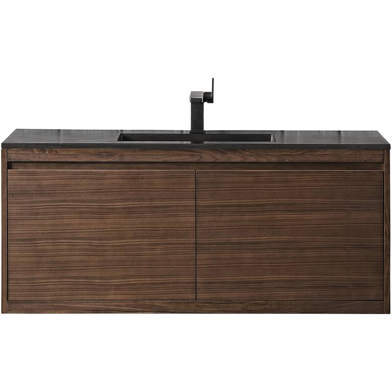 James Martin Vanities 805-V47.3-CH Mantova 48" Wall Mounted Single - Mid-Century Walnut - Walnut Finish