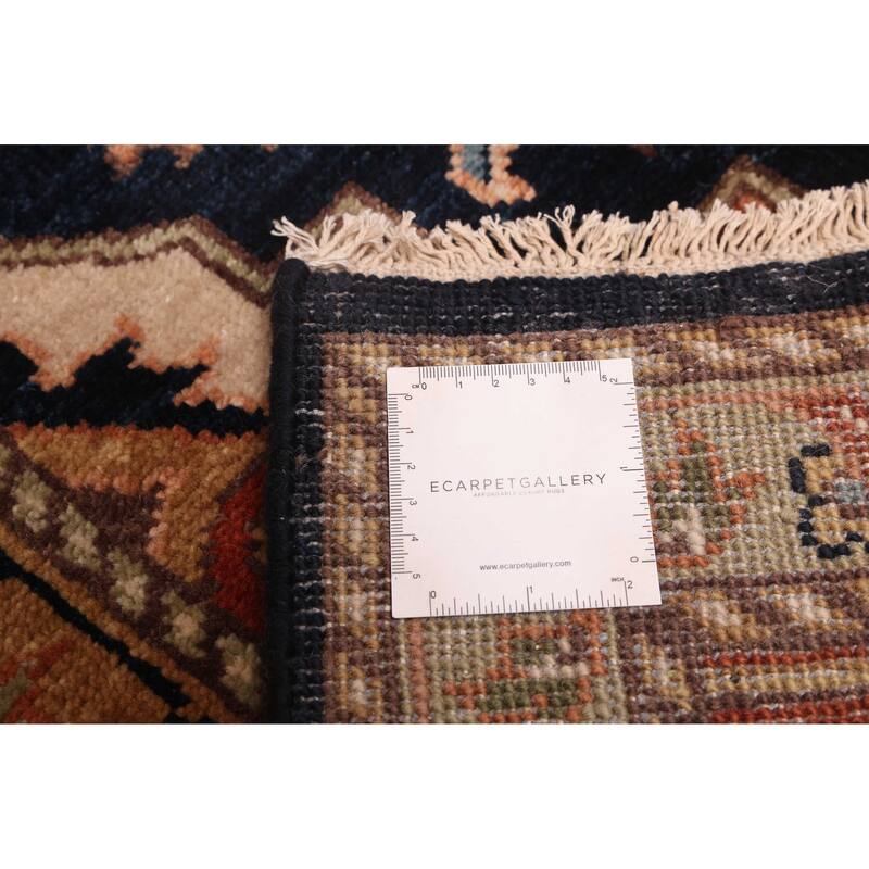 ECARPETGALLERY Hand-knotted Jules Sultane Dark Navy Wool Rug - 8'8 x 11'9