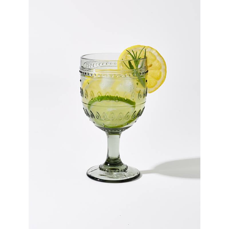 Euro Ceramica Fez 4 Piece 12 oz Wine Goblet Set