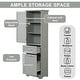 preview thumbnail 15 of 23, Freestanding Tall Bathroom Storage Cabinet, with 2 Different Size Drawers and Adjustable Shelf, Painted Finish