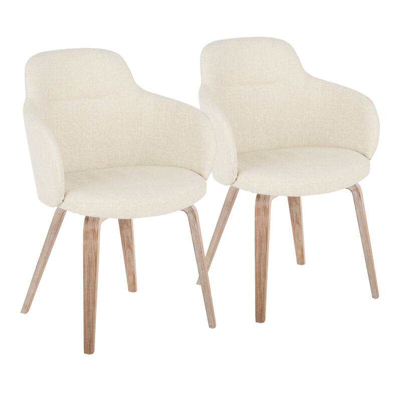 Carson Carrington Iglabo Upholstered Dining Chair with Bent Wood Legs (Set of 2)