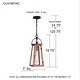preview thumbnail 8 of 6, Carolina 1-Light Aged Copper Outdoor Hanging Lantern