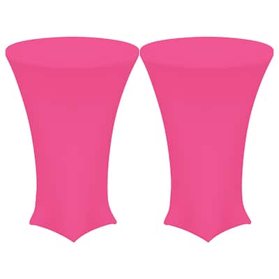 2pcs Cocktail Tablecloth Spandex Stretch Tablecloth Table Cover