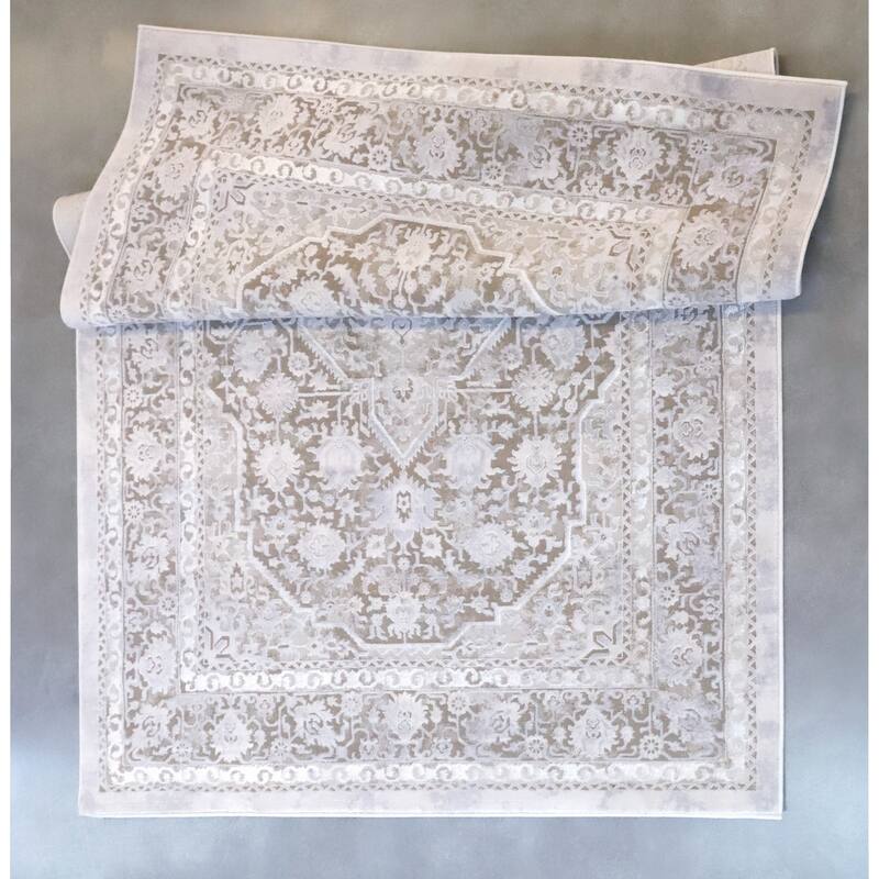 Marissa Collection Beige Abstract Transitional Area Rug