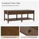 preview thumbnail 20 of 22, HULALA HOME Derk Transitional 47"W Spindle Fluted Rectangular Storage Coffee Table with Solid Wood Drawers