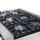 preview thumbnail 8 of 11, 36 in. Gas Cooktop in Stainless Steel with 6 Italian Made Burners