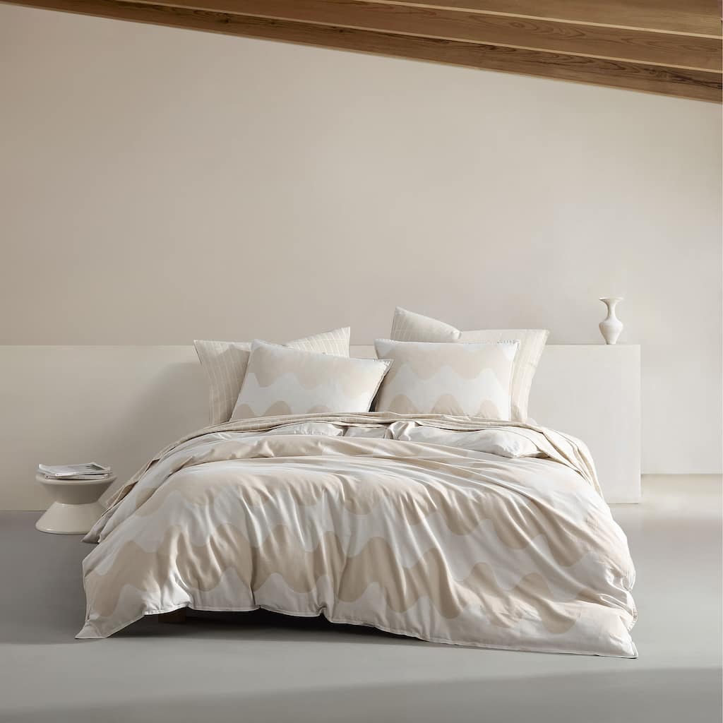 Marimekko Lokki Beige Cotton Duvet Cover Set