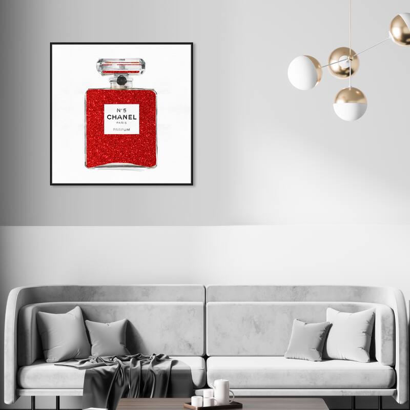 Oliver Gal 'Red Classic Number 5' Fashion Red Wall Art Canvas - On Sale ...