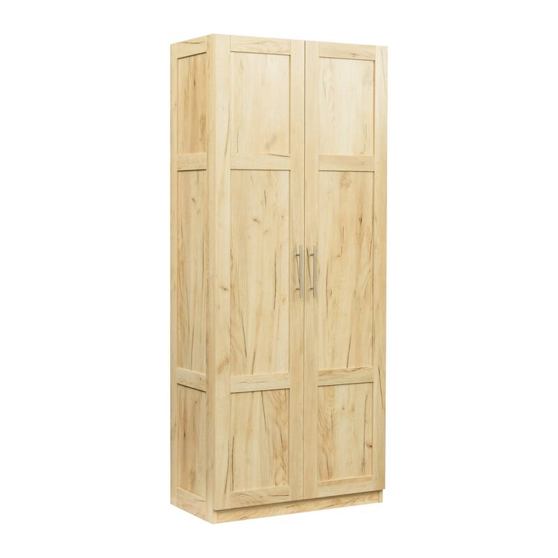 High wardrobe and kitchen cabinet with 2 doors and 3 partitions