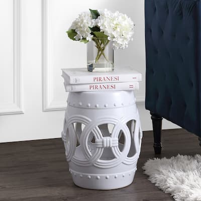 Lucky Coins 16" Chinese Ceramic Drum Garden Stool