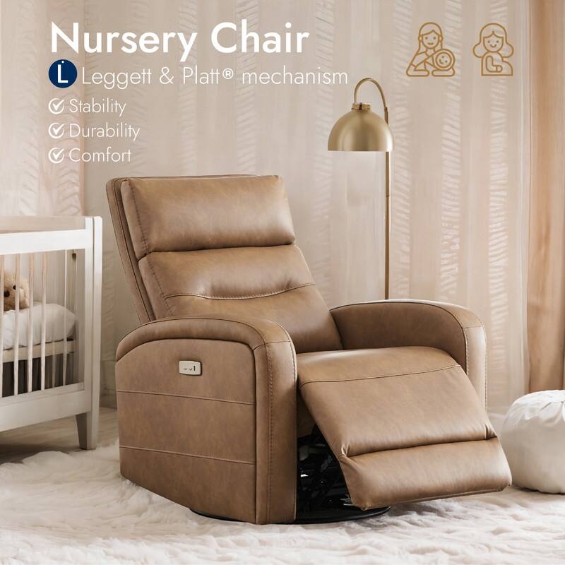 Spruce & Spring Cheryl Power Glider Swivel Rocker Recliner Chair Nursery Recliner