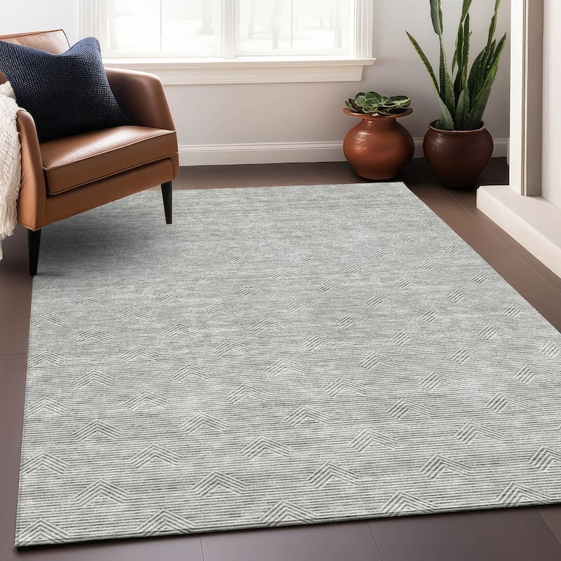 Premium Washable Super Soft Modern Arrow Mayfield Rug - Gray - 8' x 10'