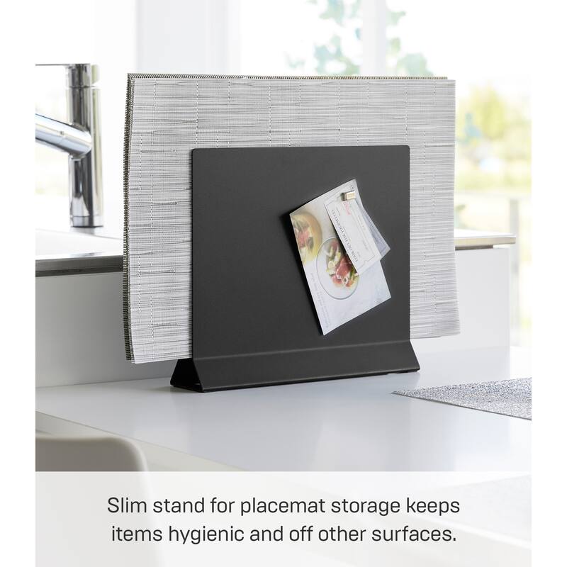 Yamazaki Home Placemat Stand, Steel - L 2.56 x W 11.81 x H 10.43 inches