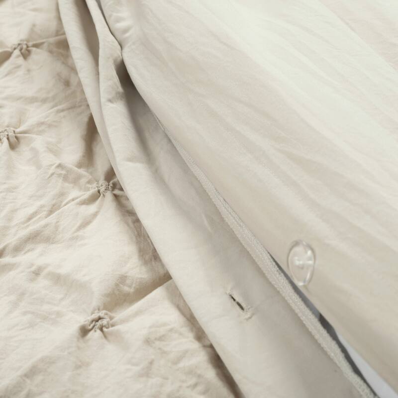 Lush Decor Ravello Pintuck Soft Oversized Duvet Cover 3 Piece Set