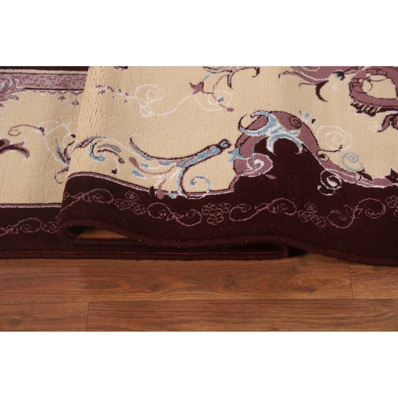 Victorian Style Tabriz Turkish Area Rug Machine Made Carpet - 9'8" x 12'11"