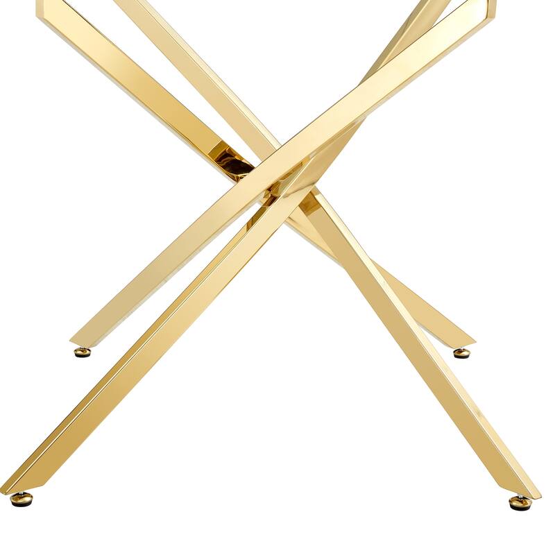 Round glass dining table suitable for 2-6 people: Modern minimalist style round transparent tempered glass table