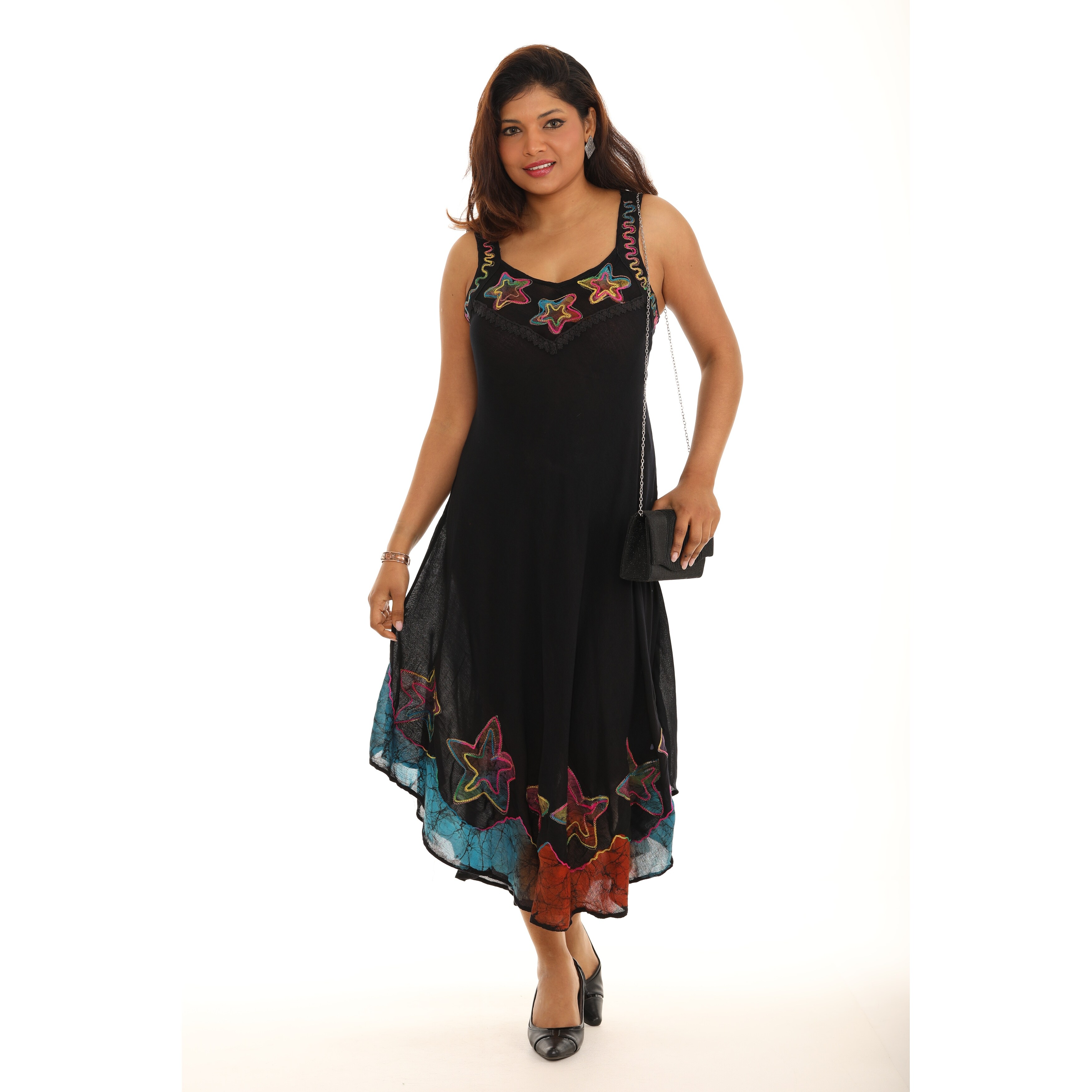 zulily black and rose stitched dress