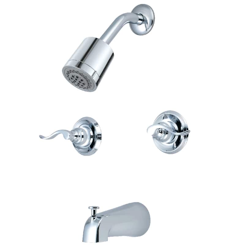 NuWave French Two-Handle Tub and Shower Faucet - Polished Chrome