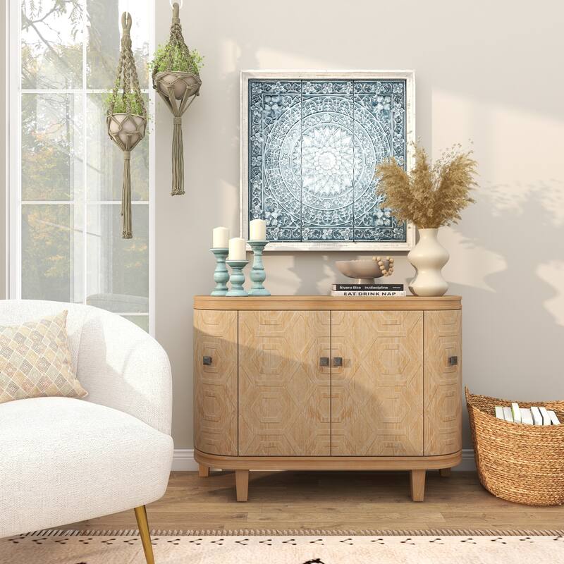 Blue Metal Scroll Home Wall Decor with Embossed Details