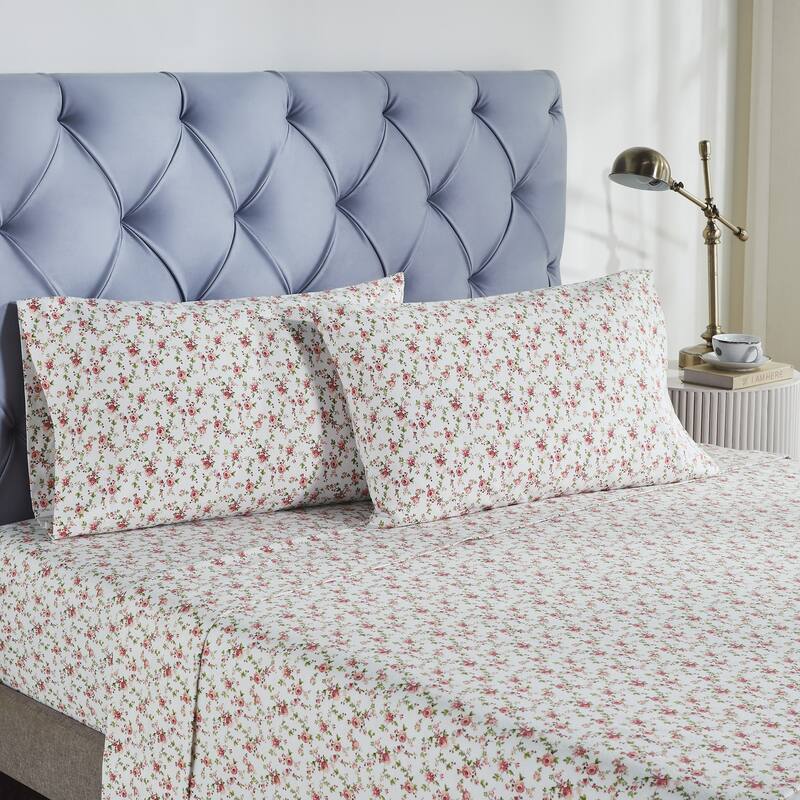 Modern Threads 4-Piece 100% Cotton Flannel Sheet Set - Soft, Durable, Perfect for All Seasons